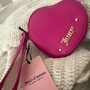 Juicy Couture Heart Wristlet - Raspberry Tart
